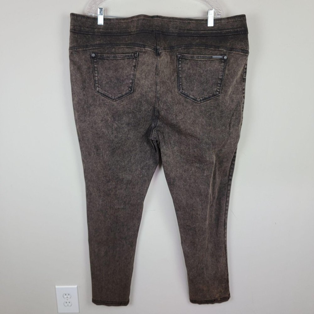 Luxe Denim Stretch Skinny High Rise Brown Jeans 3X - Picture 2 of 6